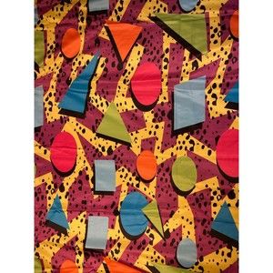 Retro 80's-90's Party Tablecloth/ Backdrop 100% Polyester 60" x 90" Super Rad!